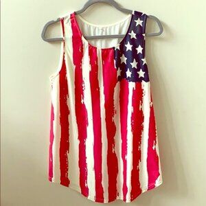 American Flag Tank Top Size Large